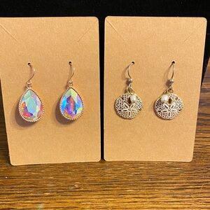 Two pair of earrings